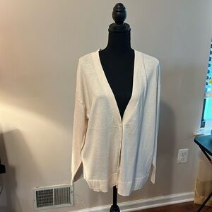 Banana Republic Factory cardigan sweater XL women NWOT cream color cotton/rayon